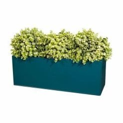 Planters Outlet Store 5 70cm Zinc Galvanised Teal Trough Planter - By Primrose™