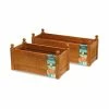 87cm Timber Beech Stain Classic Trough Planter -Planters Outlet Store PP2751 main image 1a6b