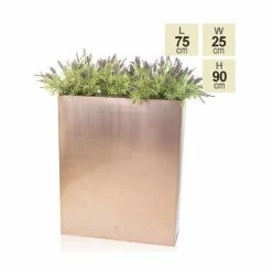 H90cm Tall Copper Trough Planter with Insert - By Primrose™ 7 H90cm Tall Copper Trough Planter with Insert - By Primrose™ -Planters Outlet Store PP2825 main image 6bfc