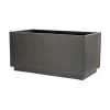 60cm Zinc Galvanised Kick-Bottom Trough Planter in Black by Primrose™ 1 60cm Zinc Galvanised Kick-Bottom Trough Planter in Black by Primrose™ -Planters Outlet Store PP3006S rollover image 3ecd