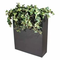 H90cm Black Zinc Tall Trough Planter with Insert - By Primrose™ -Planters Outlet Store PP3009 add image 2 8685