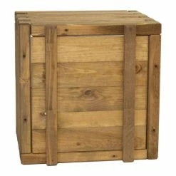 42cm Small Wooden Pine Raised Cube Planter -Planters Outlet Store PP3421 add image 3 a805