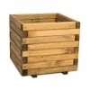 42cm Small Wooden Pine Raised Cube Planter -Planters Outlet Store PP3421 rollover image 60b4