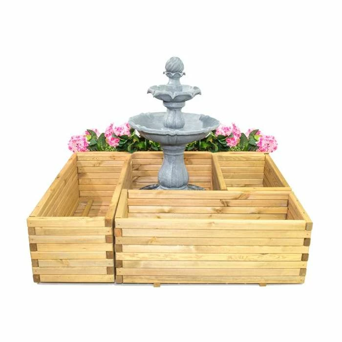 60cm Large Wooden Pine Raised Cube Planter 8 60cm Large Wooden Pine Raised Cube Planter - Image 6