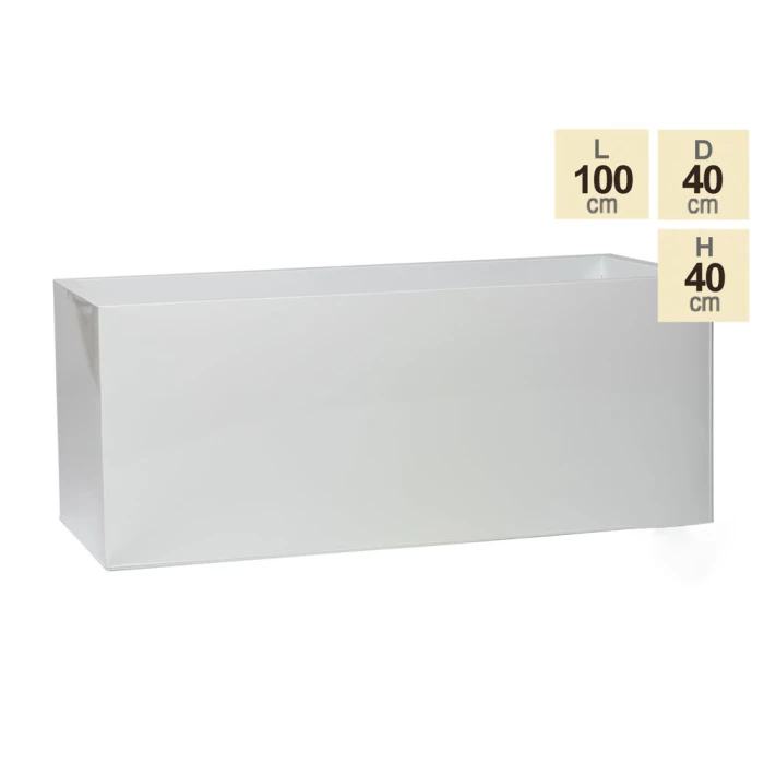 100cm Trough Zinc White Gloss Dipped Galvanised Planter 7 100cm Trough Zinc White Gloss Dipped Galvanised Planter - Image 5