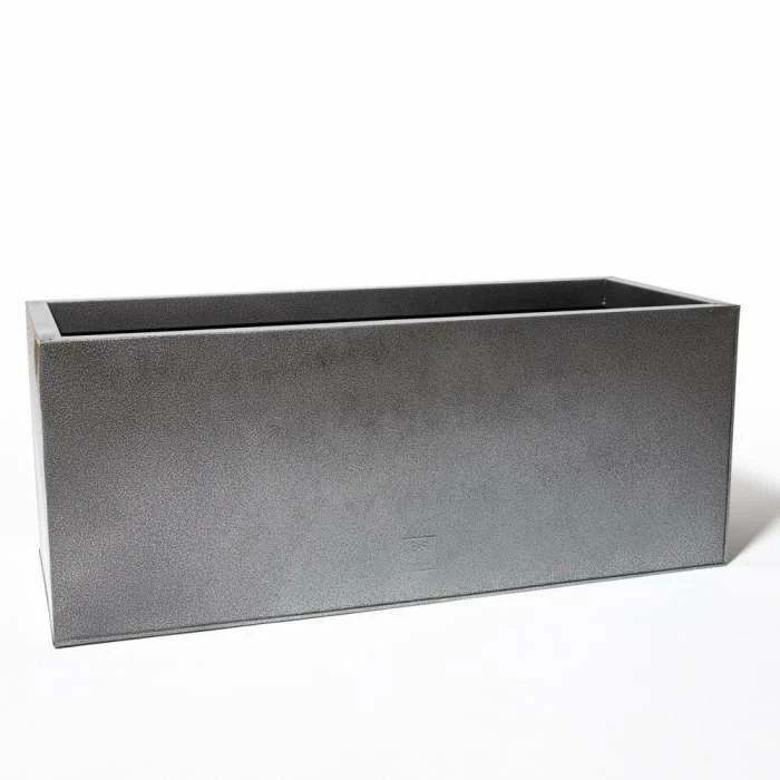 100cm Trough Zinc Silver & Black Textured Dipped Galvanised Planter 4 100cm Trough Zinc Silver & Black Textured Dipped Galvanised Planter - Image 2
