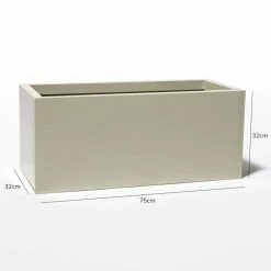 75cm Trough Zinc Ivory Textured Dipped Galvanised Planter 10 75cm Trough Zinc Ivory Textured Dipped Galvanised Planter -Planters Outlet Store PP40758 add image 2 55b3
