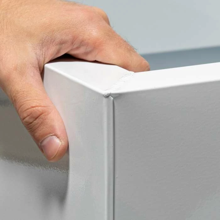 50cm Cube Zinc White Gloss Dipped Galvanised Planter 4 50cm Cube Zinc White Gloss Dipped Galvanised Planter - Image 2