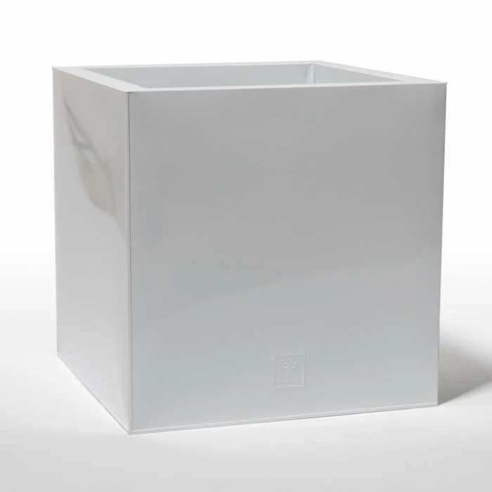 50cm Cube Zinc White Gloss Dipped Galvanised Planter 7 50cm Cube Zinc White Gloss Dipped Galvanised Planter - Image 5
