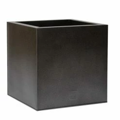 50cm Cube Zinc Silver & Black Textured Dipped Galvanised Planter 11 50cm Cube Zinc Silver & Black Textured Dipped Galvanised Planter -Planters Outlet Store PP40766 feed image 3596