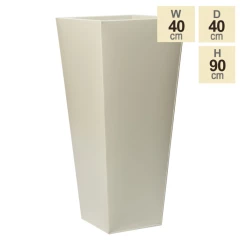 90cm Flared Square Zinc Ivory Textured Dipped Galvanised Planter 11 90cm Flared Square Zinc Ivory Textured Dipped Galvanised Planter -Planters Outlet Store PP40770 main image 4ae8
