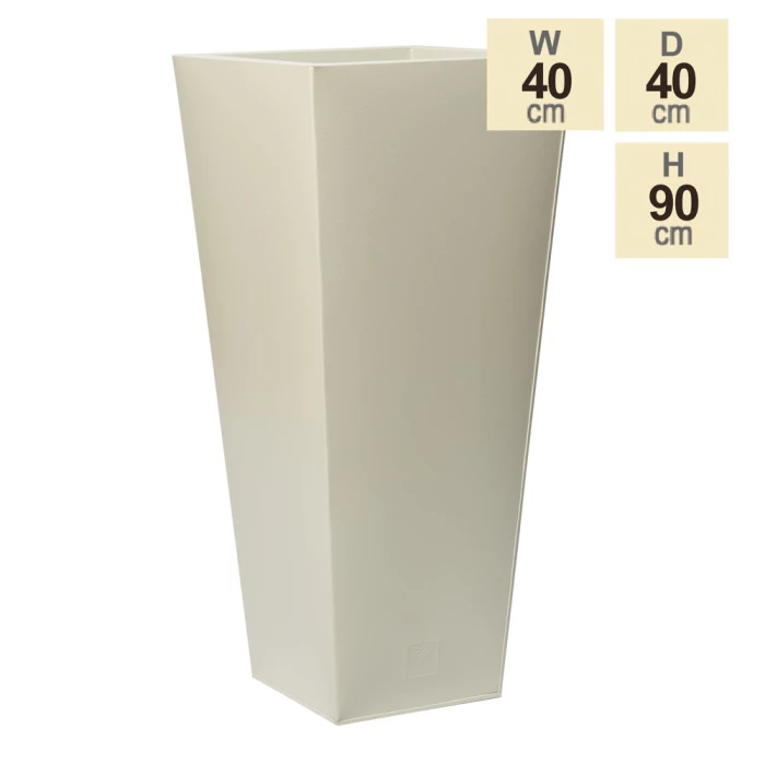 90cm Flared Square Zinc Ivory Textured Dipped Galvanised Planter 7 90cm Flared Square Zinc Ivory Textured Dipped Galvanised Planter - Image 5