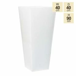 90cm Flared Square Zinc White Gloss Dipped Galvanised Plante 11 90cm Flared Square Zinc White Gloss Dipped Galvanised Plante -Planters Outlet Store PP40771 main image e33e