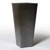 90cm Flared Square Zinc Silver & Black Textured Dipped Galvanised Planter 2 90cm Flared Square Zinc Silver & Black Textured Dipped Galvanised Planter -Planters Outlet Store PP40772 add image 1 6494