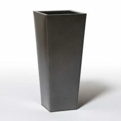 70cm Flared Square Zinc Silver & Black Textured Dipped Galvanised Planter 9 70cm Flared Square Zinc Silver & Black Textured Dipped Galvanised Planter -Planters Outlet Store PP40775 add image 1 75d2
