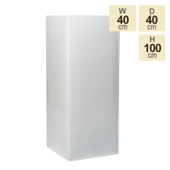 100cm Tall Cube Zinc White Gloss Dipped Galvanised Planter 7 100cm Tall Cube Zinc White Gloss Dipped Galvanised Planter -Planters Outlet Store PP40777 main image 7b8b
