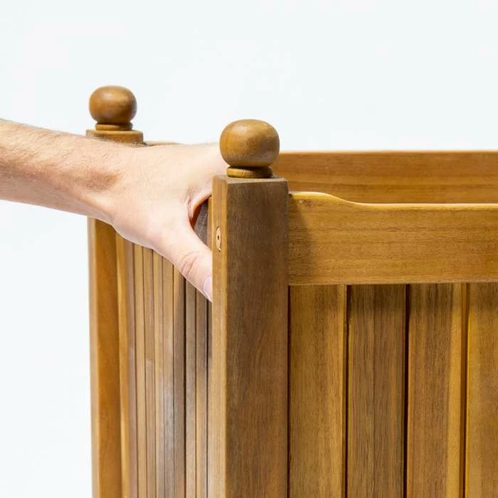 30cm Cube Hardwood Planter 6 30cm Cube Hardwood Planter - Image 4