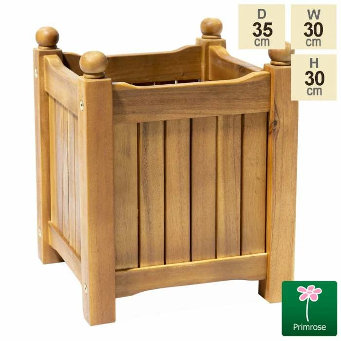 30cm Cube Hardwood Planter 3 30cm Cube Hardwood Planter