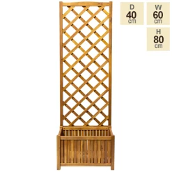 80cm Trough With Trellis Hardwood Planter 11 80cm Trough With Trellis Hardwood Planter -Planters Outlet Store PP40789 main image 0e8f