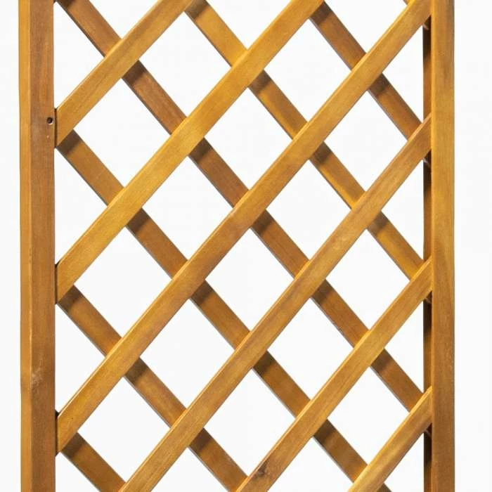 80cm Trough With Trellis Hardwood Planter 3 80cm Trough With Trellis Hardwood Planter