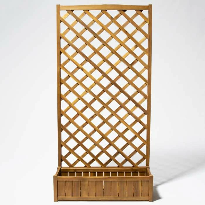 180cm Trough With Trellis Hardwood Planter 4 180cm Trough With Trellis Hardwood Planter - Image 2