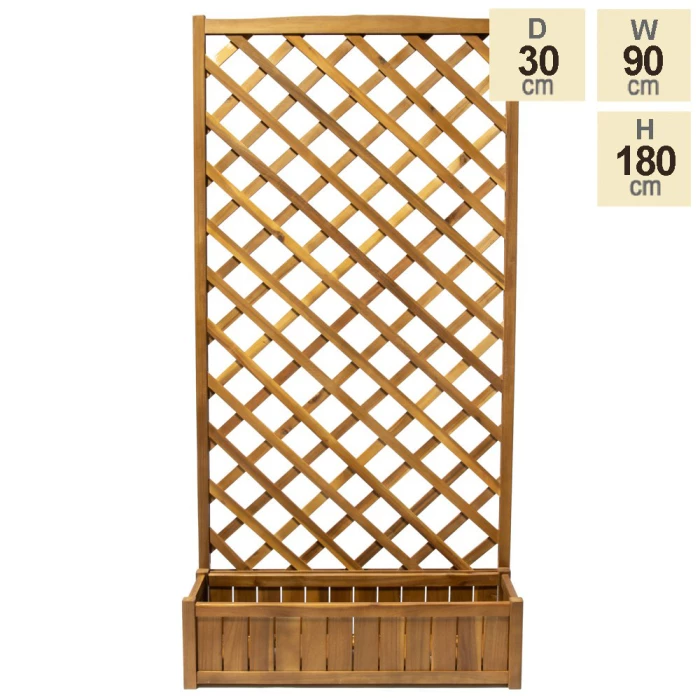 180cm Trough With Trellis Hardwood Planter 7 180cm Trough With Trellis Hardwood Planter - Image 5