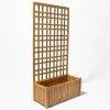 180cm Narrow Trough With Trellis Hardwood Planter 2 180cm Narrow Trough With Trellis Hardwood Planter -Planters Outlet Store PP40791 rollover image 84a3