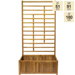 180cm Deep Trough With Trellis Hardwood Planter -Planters Outlet Store PP40792 main image d4a1