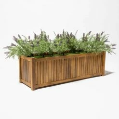 109cm Trough Hardwood Planter