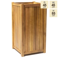 85cm Tall Cube Wooden Planter -Planters Outlet Store PP40794 main image 0d50