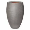 84cm Capi Nature Rib NL Elegant Deluxe Vase Planter in Grey -Planters Outlet Store PP4642MGRY main image 81c0