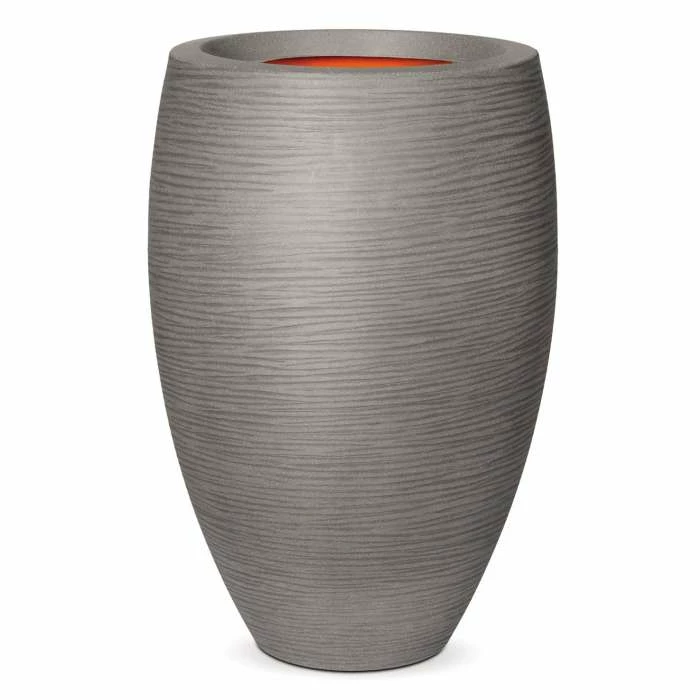 84cm Capi Nature Rib NL Elegant Deluxe Vase Planter in Grey 3 84cm Capi Nature Rib NL Elegant Deluxe Vase Planter in Grey