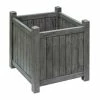 48.5cm Alderley Grey Square Hardwood Planter Planter by Rowlinson® -Planters Outlet Store PP6085 main image bfb5