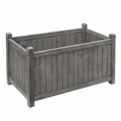 80cm Alderley Grey Rectangular Hardwood Planter by Rowlinson® -Planters Outlet Store PP6086 add image 1 871d