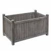 80cm Alderley Grey Rectangular Hardwood Planter by Rowlinson® -Planters Outlet Store PP6086 main image cebb