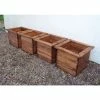Charles Taylor Wooden Garden Set of 4 47cm x 38.5cm Square Planters 1 Charles Taylor Wooden Garden Set of 4 47cm x 38.5cm Square Planters -Planters Outlet Store PP6094 main image 28d0