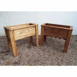 Charles Taylor Wooden Garden Set of 2 82cm x 72cm Raised Wiltshire Troughs 7 Charles Taylor Wooden Garden Set of 2 82cm x 72cm Raised Wiltshire Troughs -Planters Outlet Store PP6099 add image 1 80d0