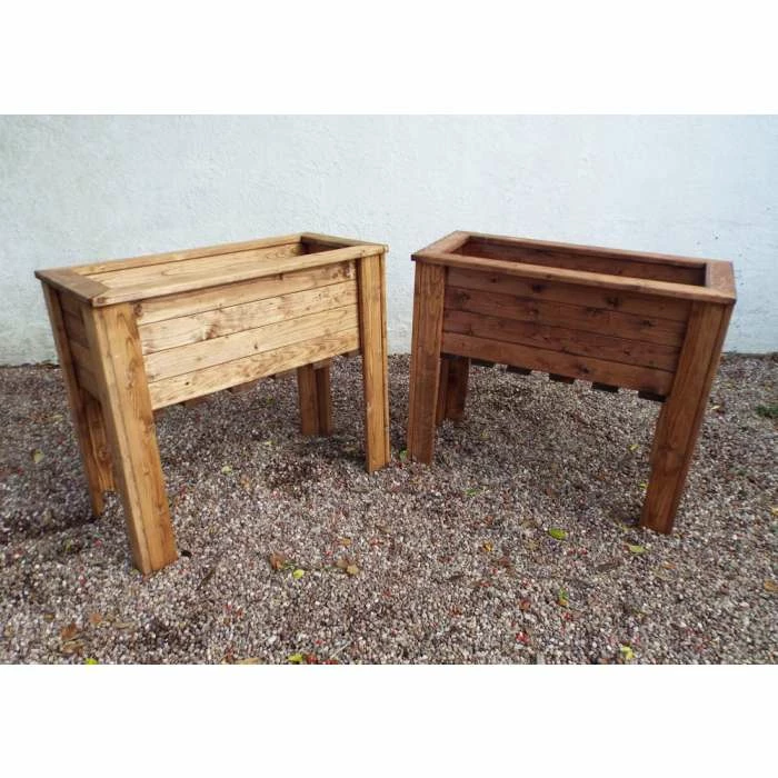 Charles Taylor Wooden Garden Set of 2 82cm x 72cm Raised Wiltshire Troughs 5 Charles Taylor Wooden Garden Set of 2 82cm x 72cm Raised Wiltshire Troughs - Image 3