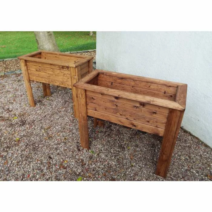 Charles Taylor Wooden Garden Set of 2 82cm x 72cm Raised Wiltshire Troughs 3 Charles Taylor Wooden Garden Set of 2 82cm x 72cm Raised Wiltshire Troughs