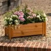80cm Natural Wooden Trough Patio Planter -Planters Outlet Store PP8012 main image a7bf