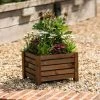 38cm Brown Wooden Cube Patio Planter 1 38cm Brown Wooden Cube Patio Planter -Planters Outlet Store PP8013 main image 3d6f