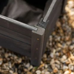 38cm Grey Wooden Cube Patio Planter 10 38cm Grey Wooden Cube Patio Planter -Planters Outlet Store PP8014 add image 1 556b