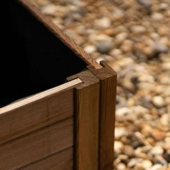 40cm Brown Wooden Cube Patio Planter 10 40cm Brown Wooden Cube Patio Planter -Planters Outlet Store PP8016 add image 1 171b