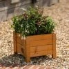 40cm Natural Wooden Cube Patio Planter 2 40cm Natural Wooden Cube Patio Planter -Planters Outlet Store PP8018 main image 83a4