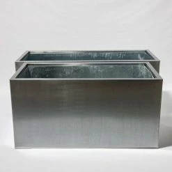 100cm Zinc Galvanised Silver Trough 12 100cm Zinc Galvanised Silver Trough -Planters Outlet Store PP9997 add image 4 ee41
