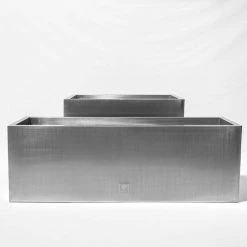 75cm Zinc Galvanised Silver Trough -Planters Outlet Store PP9999 add image 4 aba1