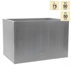 75cm Zinc Galvanised Silver Trough -Planters Outlet Store PP9999 main image b93b